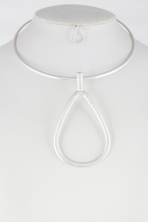 Thin Simple Tear Drop Choker Set 6FCA5